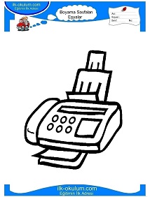 Çocuklar İçin Yazıcı-Fax Boyama Sayfaları 